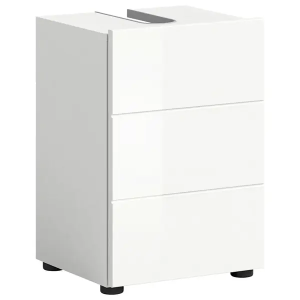 MID.YOU SKŘÍŇKA POD UMYVADLO, vysoce lesklá bílá, bílá, 38/56/34 cm
