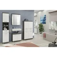 MID.YOU KOUPELNA šedá, vysoce lesklá bílá