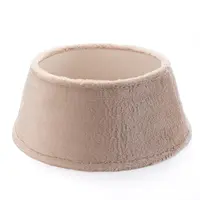 Plyšový límec na vánoční stromek béžová, 55 cm