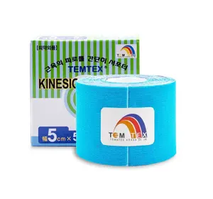 TEMTEX Kinesio tape 5 cm x 5 m tejpovací páska modrá