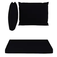 Set polstrování na zahradní nábytek MAJKEN, černý