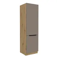 Vysoká skříňka pro vestavnou lednici Aria 60 LO-210 2F Barva korpusu: Dub artisan, Barva dvířek: TA - Sandgrau AFM
