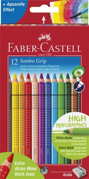 Farbičky Faber-Castell JUMBO GRIP - 12 farieb