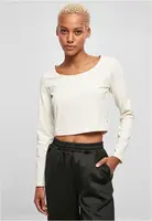 Women's Organic White Sand with Wide Neck and Long Sleeves