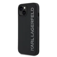 Zadní kryt Karl Lagerfeld 3D Rubber Glitter Logo Karl pro Apple iPhone 15, černá
