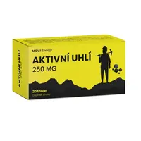MOVit Energy Aktivní uhlí 250 mg 20 tablet