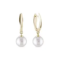 Zlaté náušnice s perlami KLENOTA