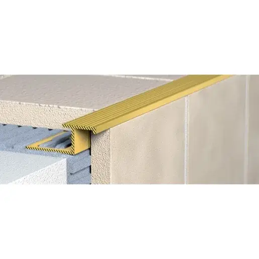 Lišta schodová "Z" Havos, mosadz, dĺžka 300 cm, výška hrany 10 mm, MOSC10300