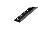 Lišta ukončovací "P" Eviso black lesk, nerez PVD, dĺžka 270 cm, výška hrany 10 mm, FIPB0002