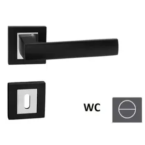 Kľučka Naturel Holly HR čierna matná/chróm WC kľúč