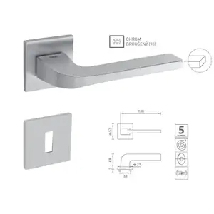 Kľučka Naturel SUPRA dózický (WK, BB) chróm brúsený SUPRAHR5SOCS