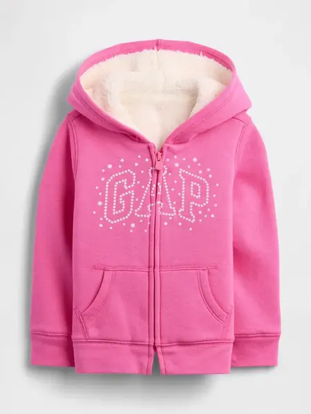 GAP Baby Insulated Sweatshirt Logo Sherpa - Girls
