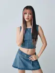 Dámsky denimový crop top