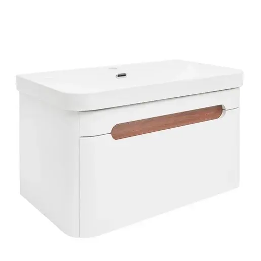 Kúpeľňová skrinka s umývadlom SAT Fusion 77,5x43x45 cm biela matná SATFUSION80WU