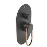 Sprchová a vaňová batéria SAT Fusion vrátane podomietkového telesa čierna/bronz SATBSFU215CPCBR