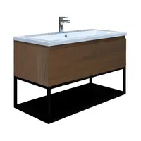 Kúpeľňová skrinka s umývadlom SAT B-Way 99x30x45 cm matný orech BWAY100NUTU