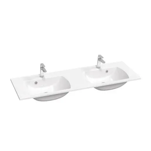 Ravak Classic Slim dvojumývadlo 130x45 cm dva otvory pre batériu XJX01113001