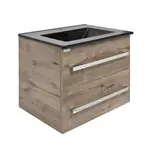 Kúpeľňová skrinka s umývadlom SAT Cube Way 60x53x46 cm dub wellington mat CUBE46602DWMODC