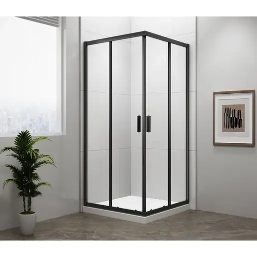 Polysan Easy Black sprchový kút štvorec 80x80 cm EL5215B