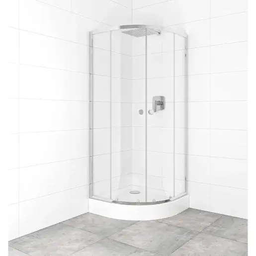 Set sprchovacieho kúta a vaničky, štvrťkruh 80x80 cm Multi Basic SIKOBKMUS80CRT