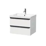 Kúpeľňová skrinka s umývadlom Naturel Pavia 65x53x49 cm biela mat PAVIA365ZCE