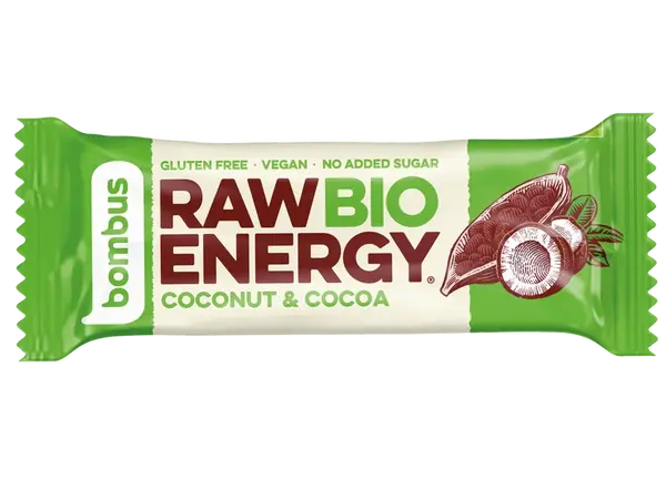 Bombus Raw Energy Tyčinka Cocoa + coconut 50 g