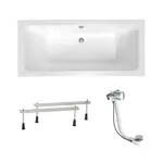 Obdĺžniková vaňa Laguna Nora Plus 160x75 cm akrylát ľavá aj pravá SIKONO1600APN