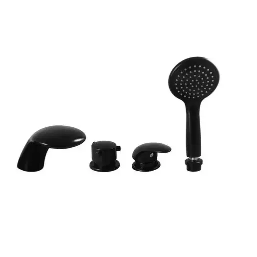 Vaňová batéria RAV Slezák so sprchovacím setom čierna D471.0PCMAT