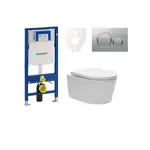 Cenovo zvýhodnený závesný WC set Geberit do ľahkých stien/predstenová + WC SAT Brevis SIKOGES3W42