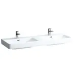 Laufen Pro S dvojumývadlo pre s 130x46 cm dva otvory pre batériu h8149680001041 1496.8.000.104.1