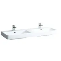 Laufen Pro S dvojumývadlo pre s 130x46 cm dva otvory pre batériu h8149680001041 1496.8.000.104.1