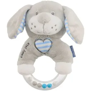 BABY MIX PES Plyšové hrkálka, sivá, veľkosť