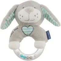 BABY MIX PES Plyšové hrkálka, sivá, veľkosť