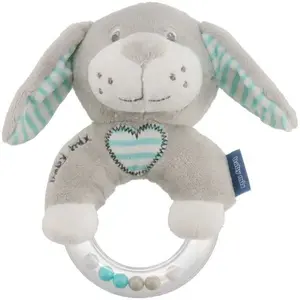 BABY MIX PES Plyšové hrkálka, sivá, veľkosť