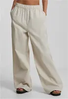 Women's wide-leg trousers - cream