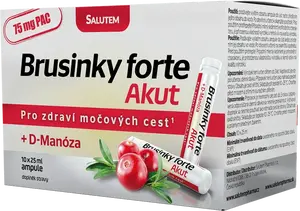 SALUTEM PHARMA Brusinky Forte Akut 1500mg + D-Manosa 10 ampulí