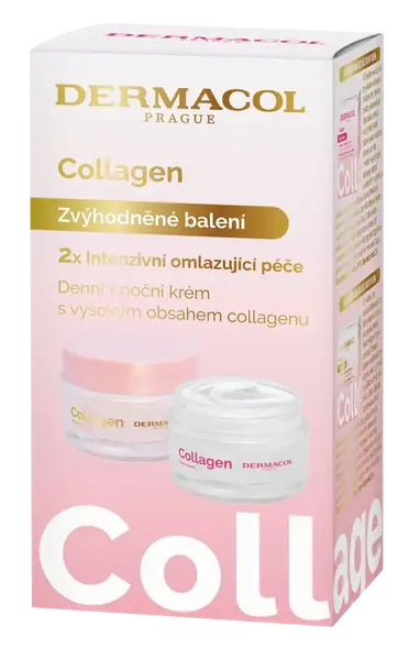 DERMACOL Collagen Duopack Denní krém 50 ml + noční krém 50 ml