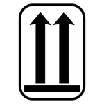 Výstražné etikety 74x105mm, ŠIPKY