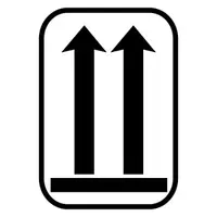 Výstražné etikety 74x105mm, ŠIPKY