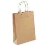 20 x Taška z kraftového papíru Elégance 260x350x100mm, vyztužené dno, hnědá