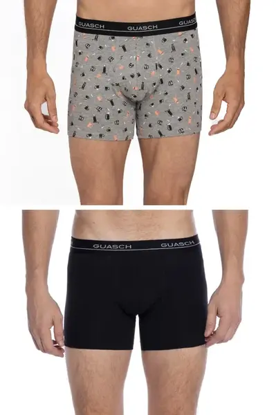 Pánské boxerky ENZO z elastické bavlny, 2 ks XL V dárkovém boxu 2 ks