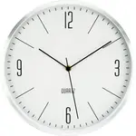 Nástěnné hodiny 30 cm, stříbrný kov