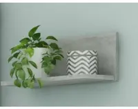 Nástěnná police Carlos, šedý beton, 40 cm