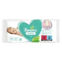 Pampers Sensitive dětské vlhčené ubrousky 52 ks