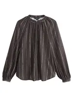 Next Blúzka  tmavohnedá / biela