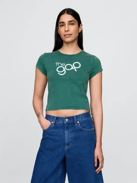 GAP Dámské Crop tričko s logem 749362-04 Velikost: L