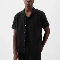 GAP Lněná košile s krátkým rukávem - Pánské