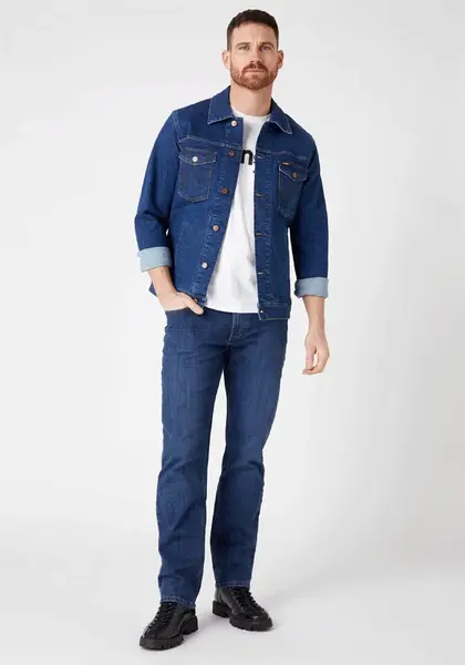 Pánské rifle WRANGLER W10TM6098 STRAIGHT DARK STONE Velikost: 38/32