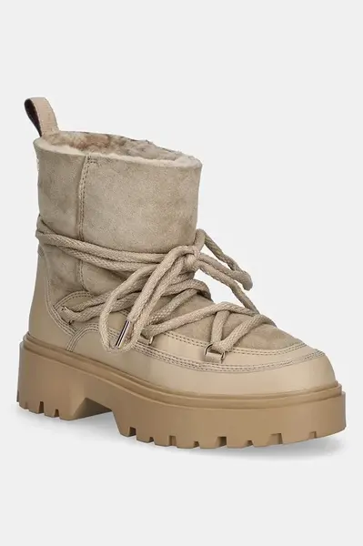 Snehule Tommy Hilfiger REAL SHEARLING LACEUP
