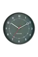 Nástěnné hodiny Karlsson Fresco 31,5 cm zelená barva